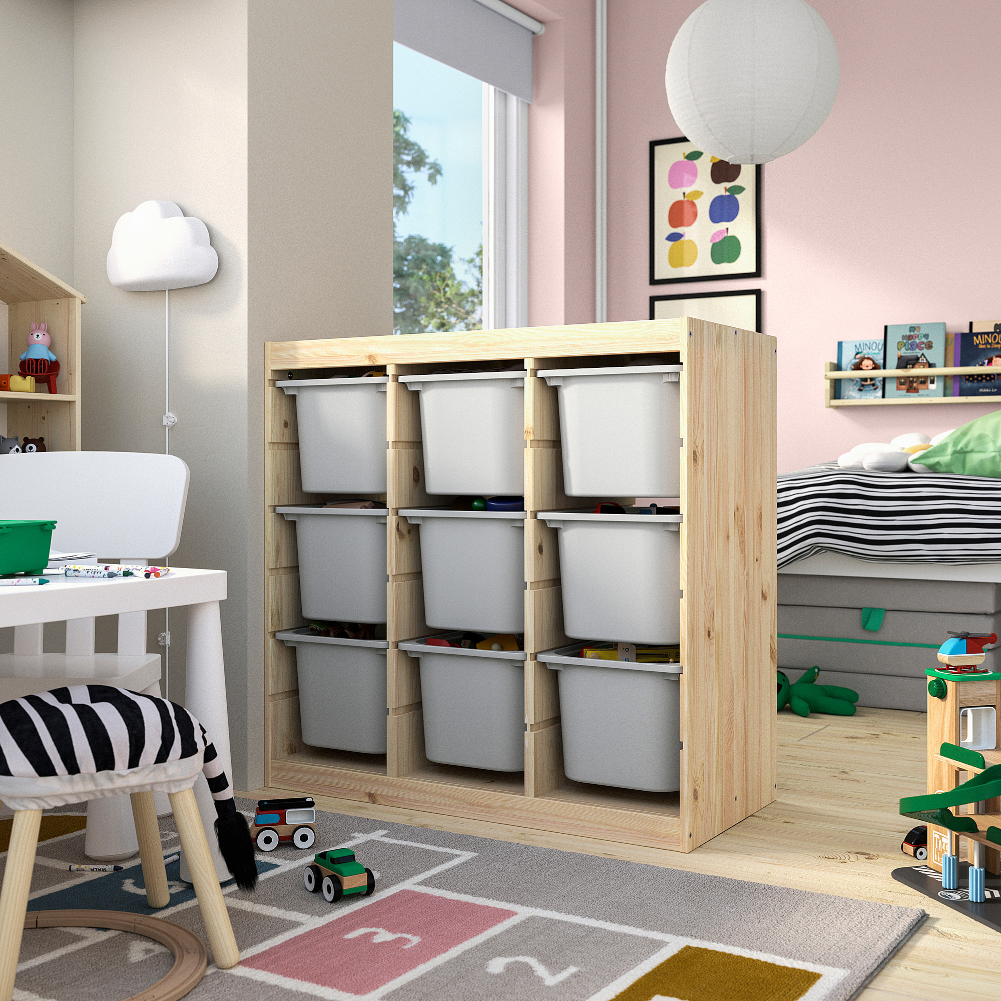 TROFAST storage combination with boxes
