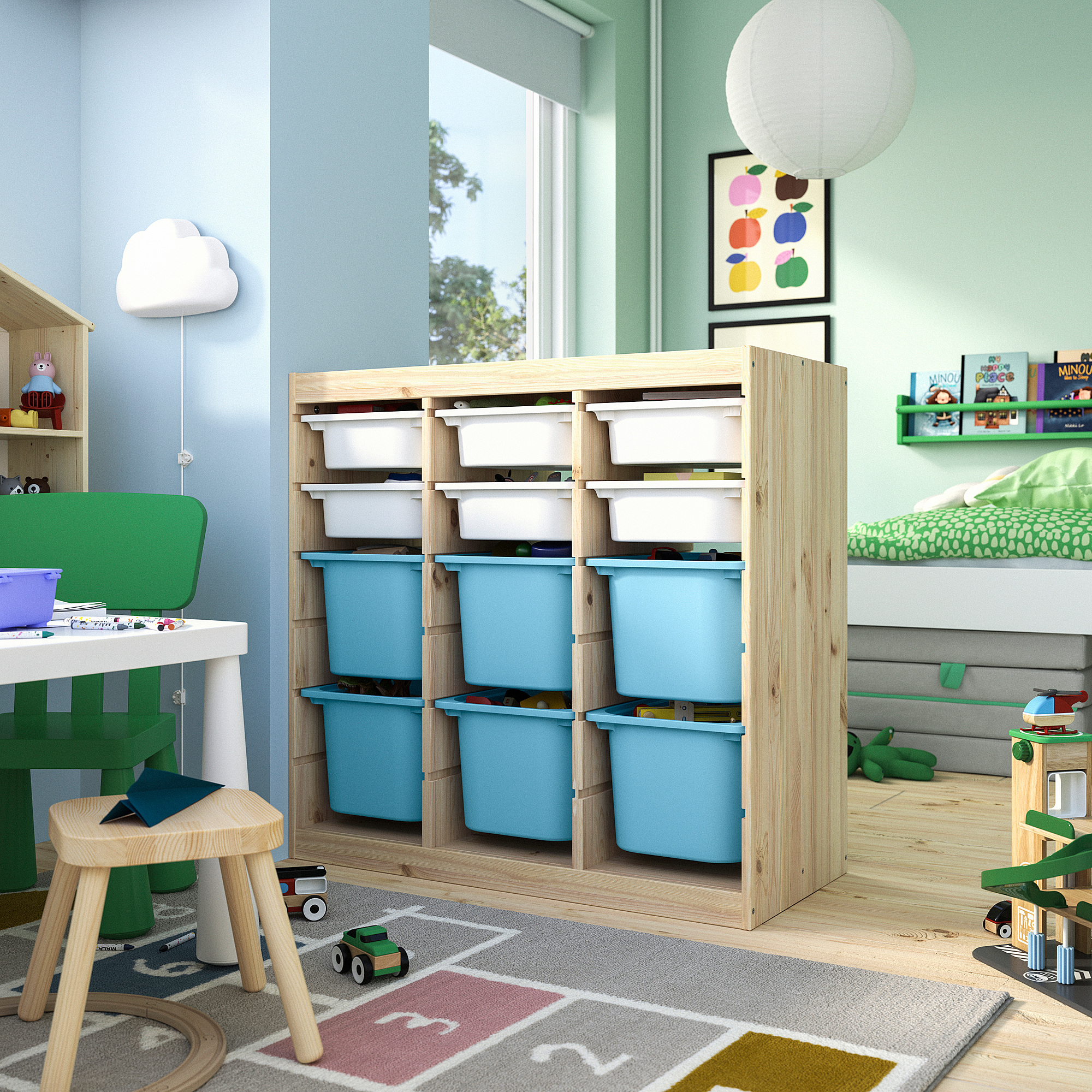 TROFAST storage combination with boxes