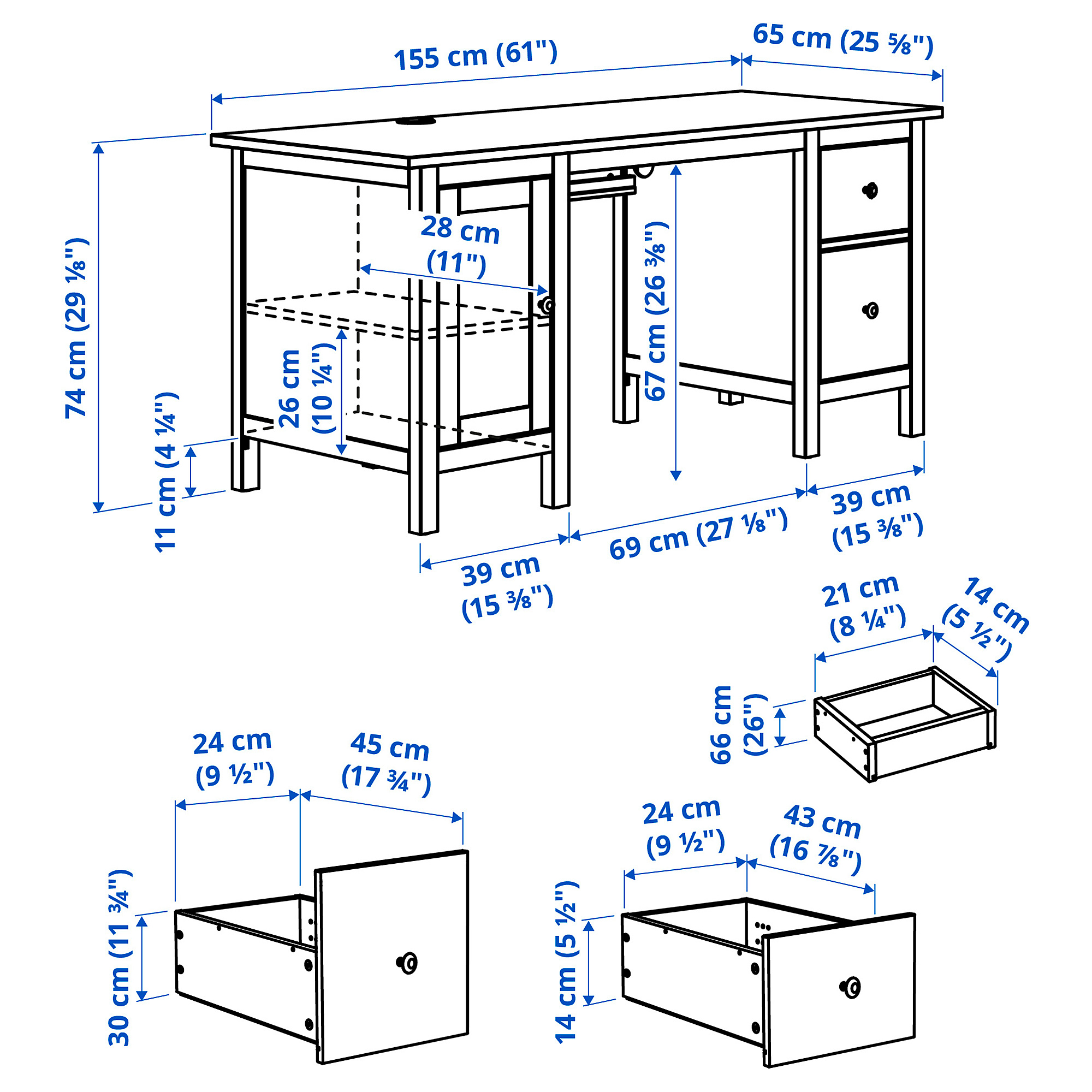 HEMNES 書檯
