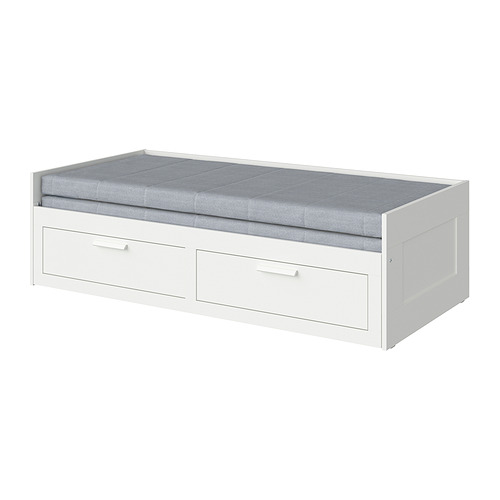 BRIMNES day-bed w 2 drawers/2 mattresses