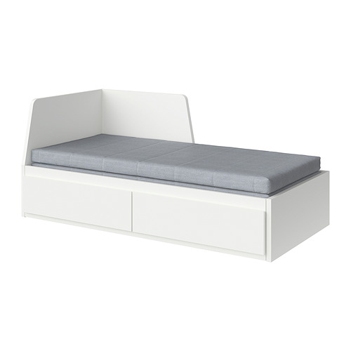 FLEKKE day-bed w 2 drawers/2 mattresses