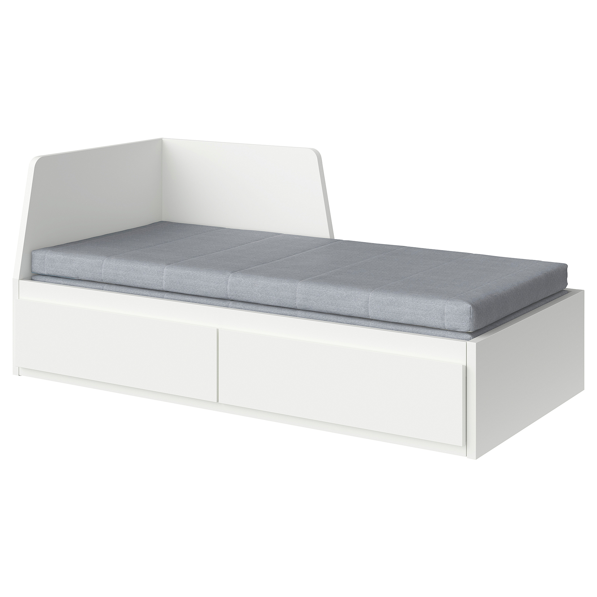 【あみ☆】IKEA FLEKKE フレッケ 引き出し2 ホワイト【送料込】 FLEKKE day-bed frame with 2 drawers, white, 80x200 cm - IKEA