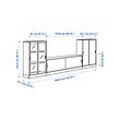 TONSTAD TV/storage comb with sliding doors