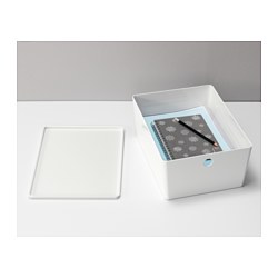 KUGGIS - 連蓋貯物盒, 26x35x15 cm, 湖水綠色 | IKEA 香港及澳門 - PE804743_S3
