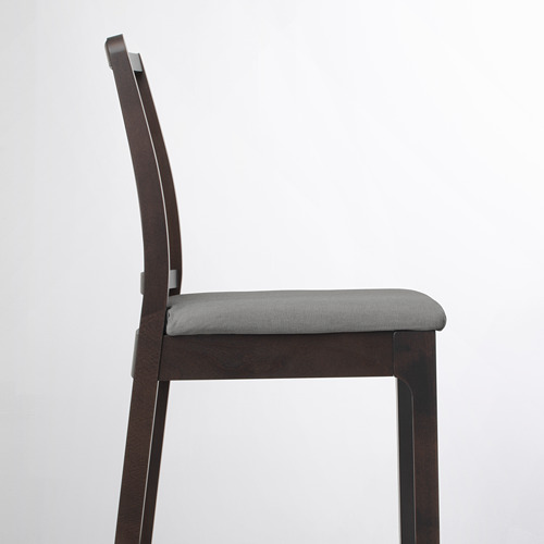 EKEDALEN bar stool with backrest