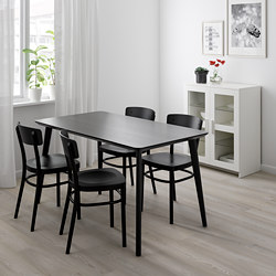 IDOLF/LISABO - 一檯四椅, 梣木飾面/黑色 | IKEA 香港及澳門 - PE741270_S3