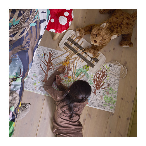 SKOGSDUVA colouring paper roll