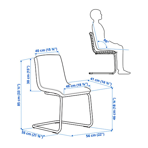 LUSTEBO/EKEDALEN table and 2 chairs