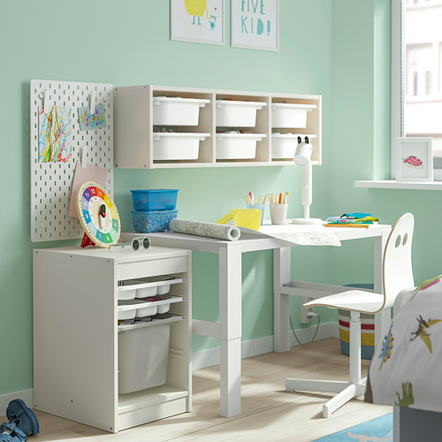 TROFAST storage combination with box/trays