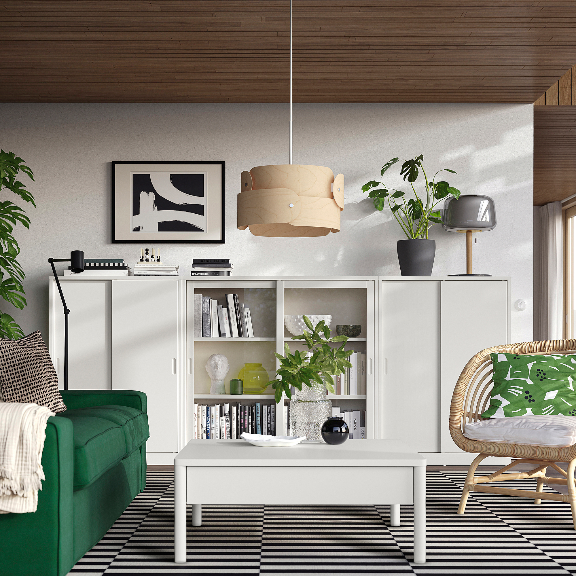 TONSTAD storage combination w sliding doors