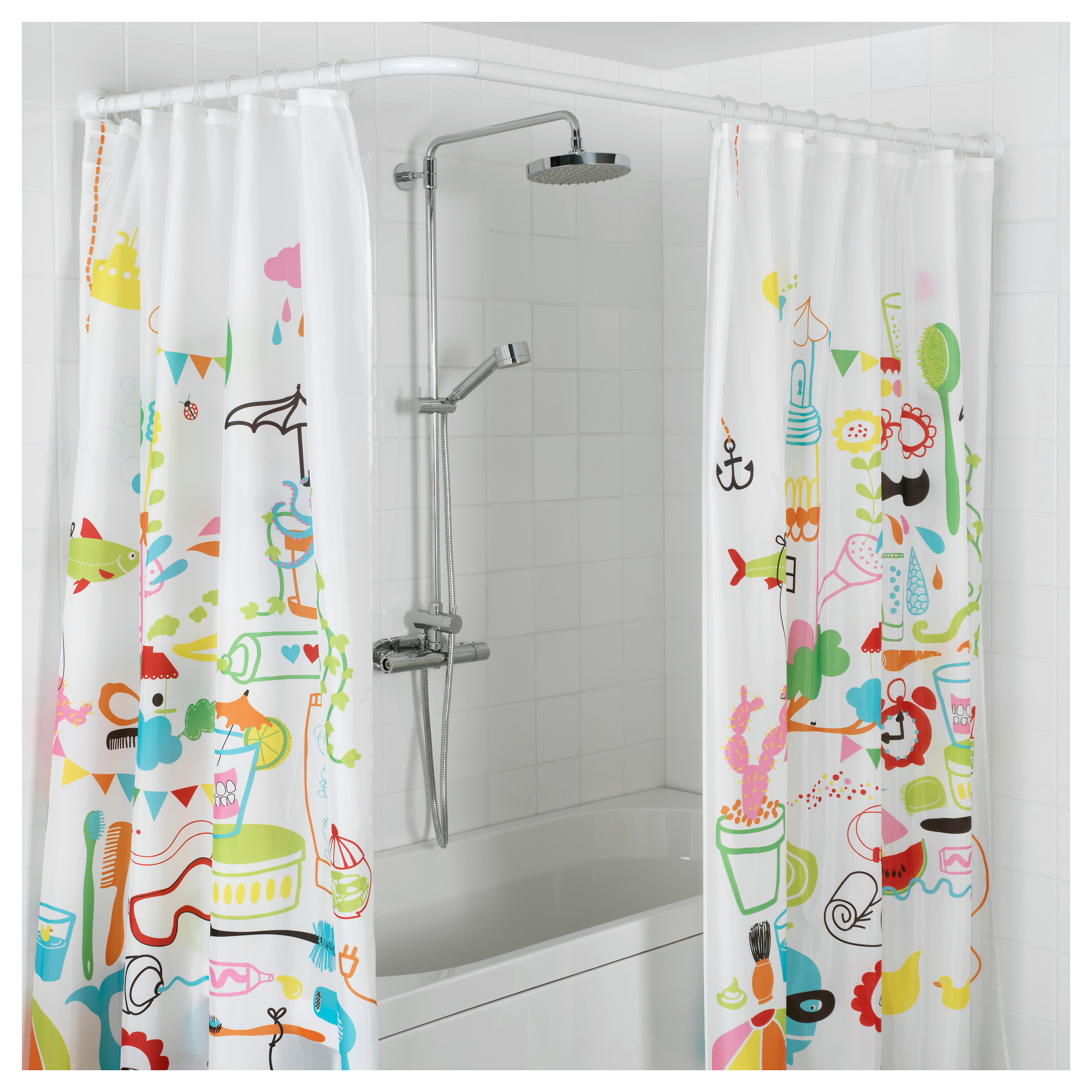 VIKARN - shower curtain rod, white | IKEA Hong Kong and Macau