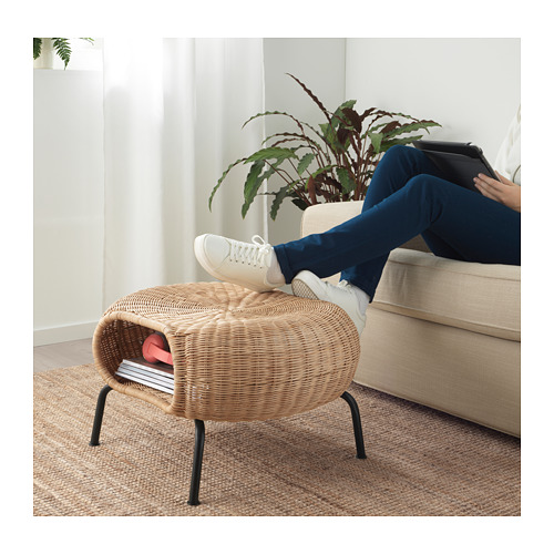 GAMLEHULT footstool with storage