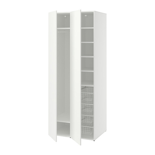 LASTARE - wardrobe combination, white, 80x62x200 cm | IKEA Hong Kong and Macau - PE997626_S4