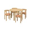 oak veneer/oak leather