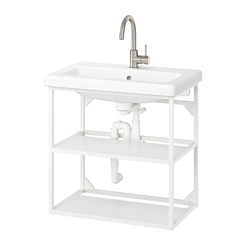 TVÄLLEN/ENHET open wash-stand with 2 shelves