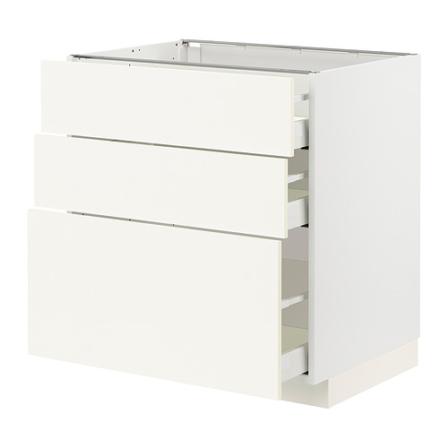 METOD/MAXIMERA base cabinet with 3 drawers