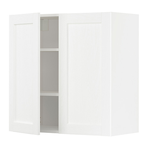 METOD wall cabinet with shelves/2 doors