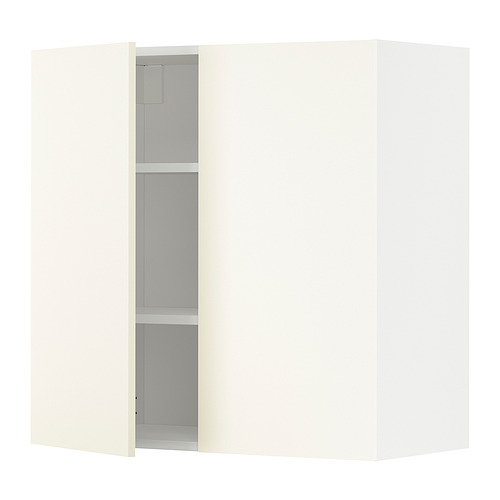METOD wall cabinet with shelves/2 doors