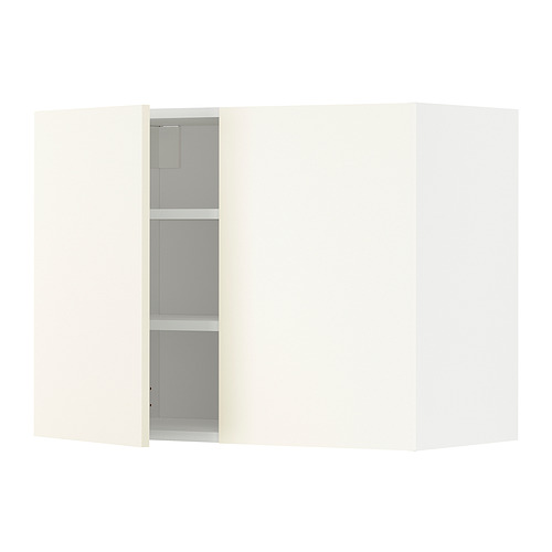 METOD wall cabinet with shelves/2 doors