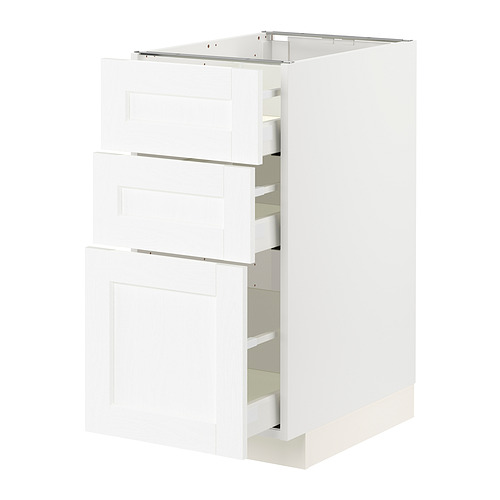 METOD/MAXIMERA base cabinet with 3 drawers