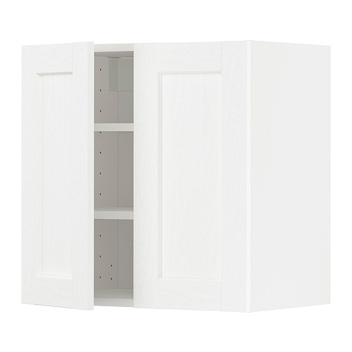 METOD wall cabinet with shelves/2 doors