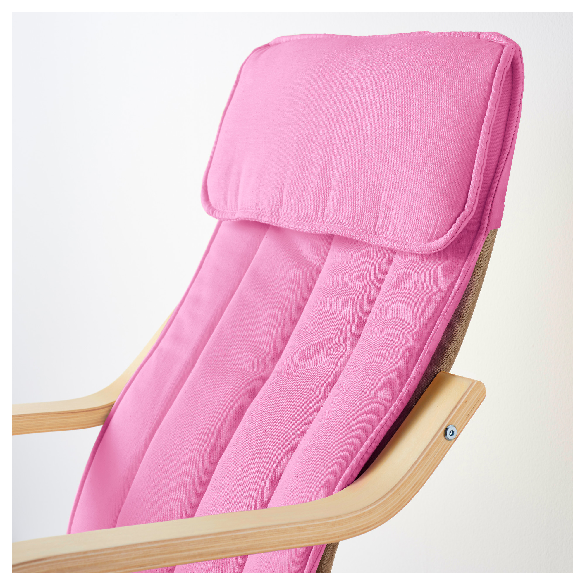 POÄNG children's armchair, birch veneer/Almås pink IKEA Hong Kong