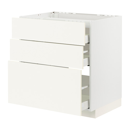 METOD/MAXIMERA base cab f hob/3 fronts/3 drawers