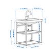 TVÄLLEN/ENHET open wash-stand with 2 shelves