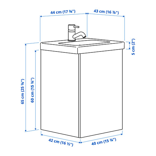 TVÄLLEN/ENHET wash-stnd w door/wash-basin/tap