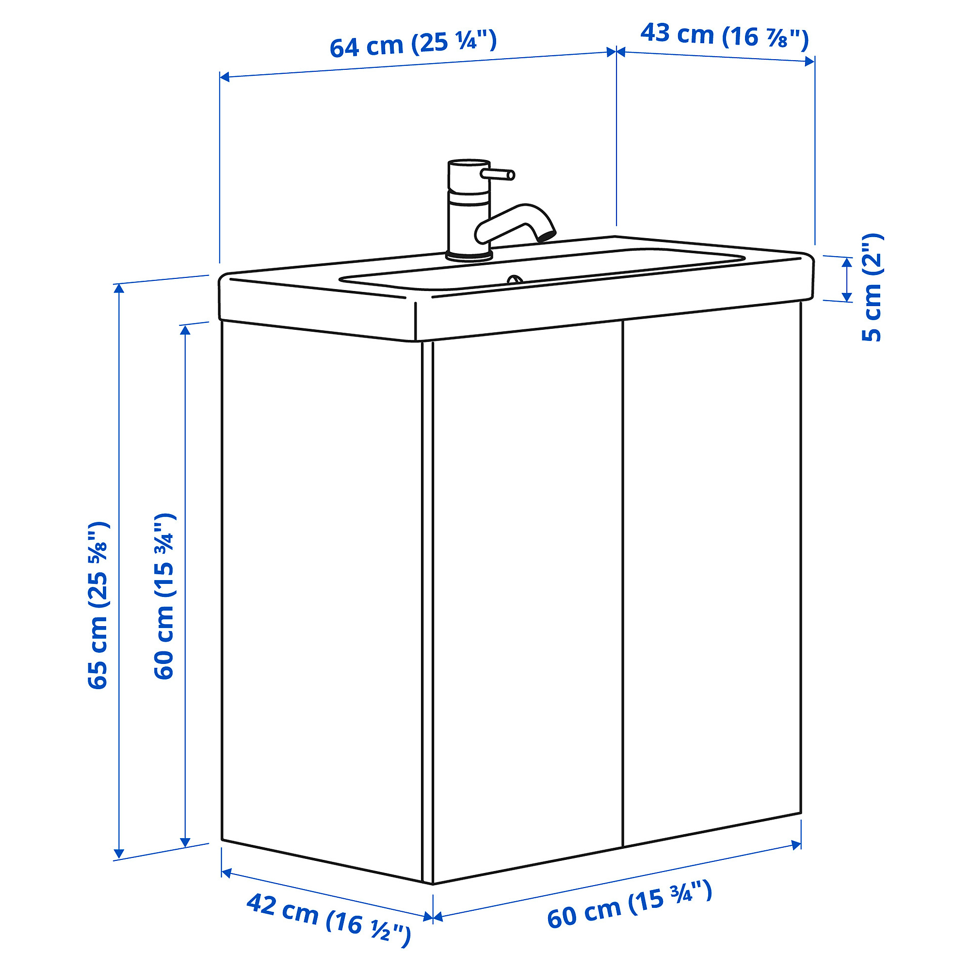 TVÄLLEN/ENHET wash-stnd w doors/wash-basin/tap