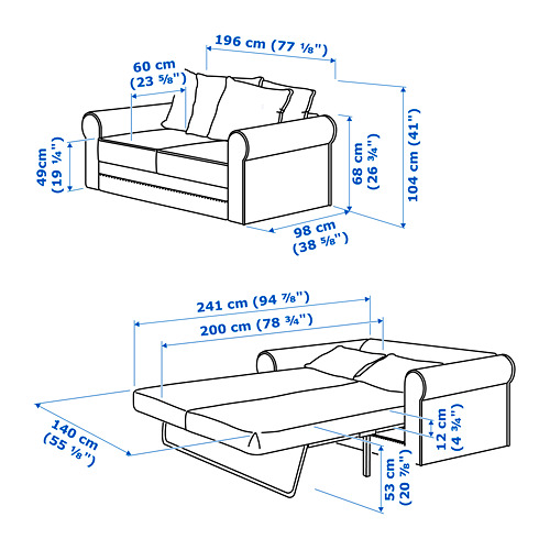 GRÖNLID 2-seat sofa-bed