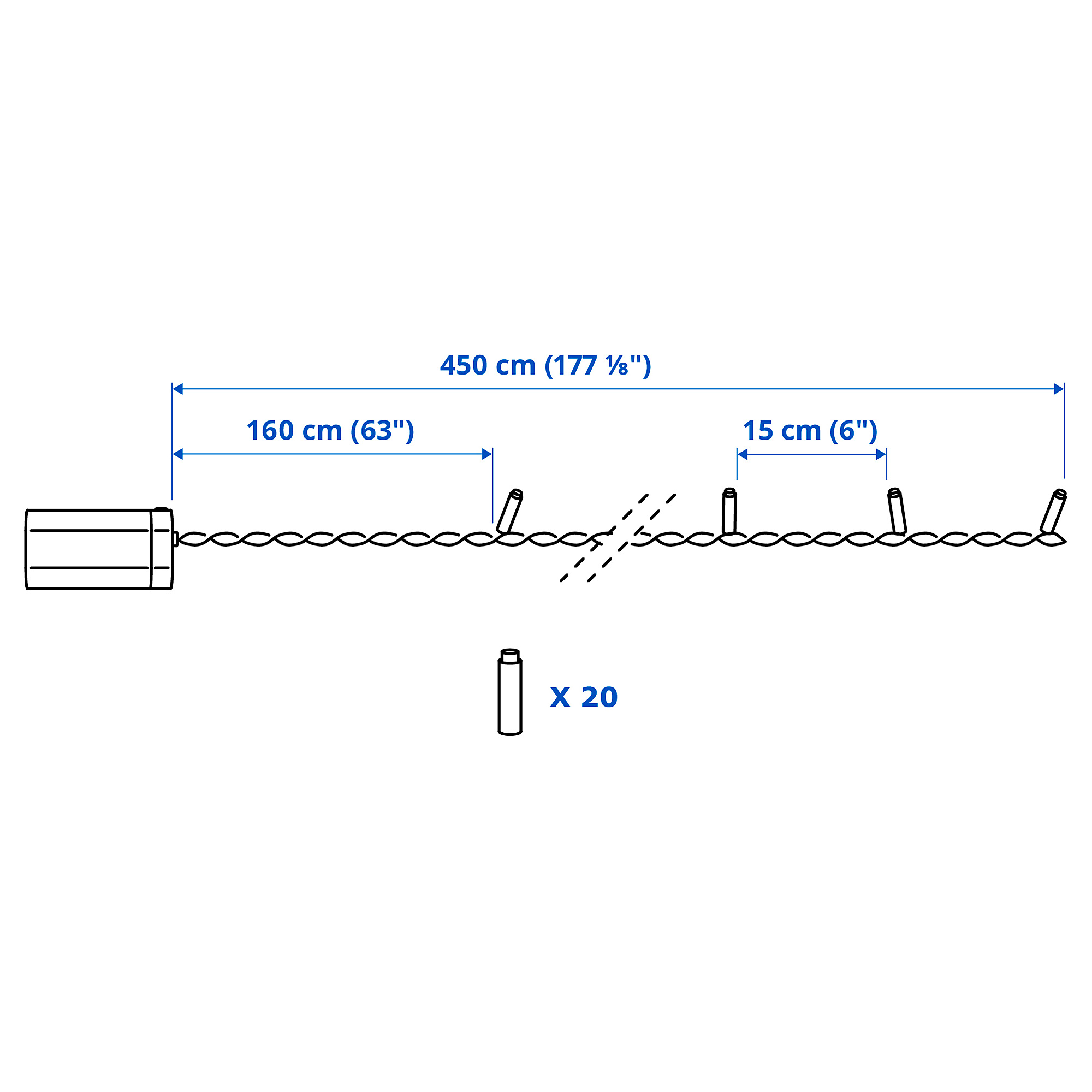 GETKÅL LED lighting chain