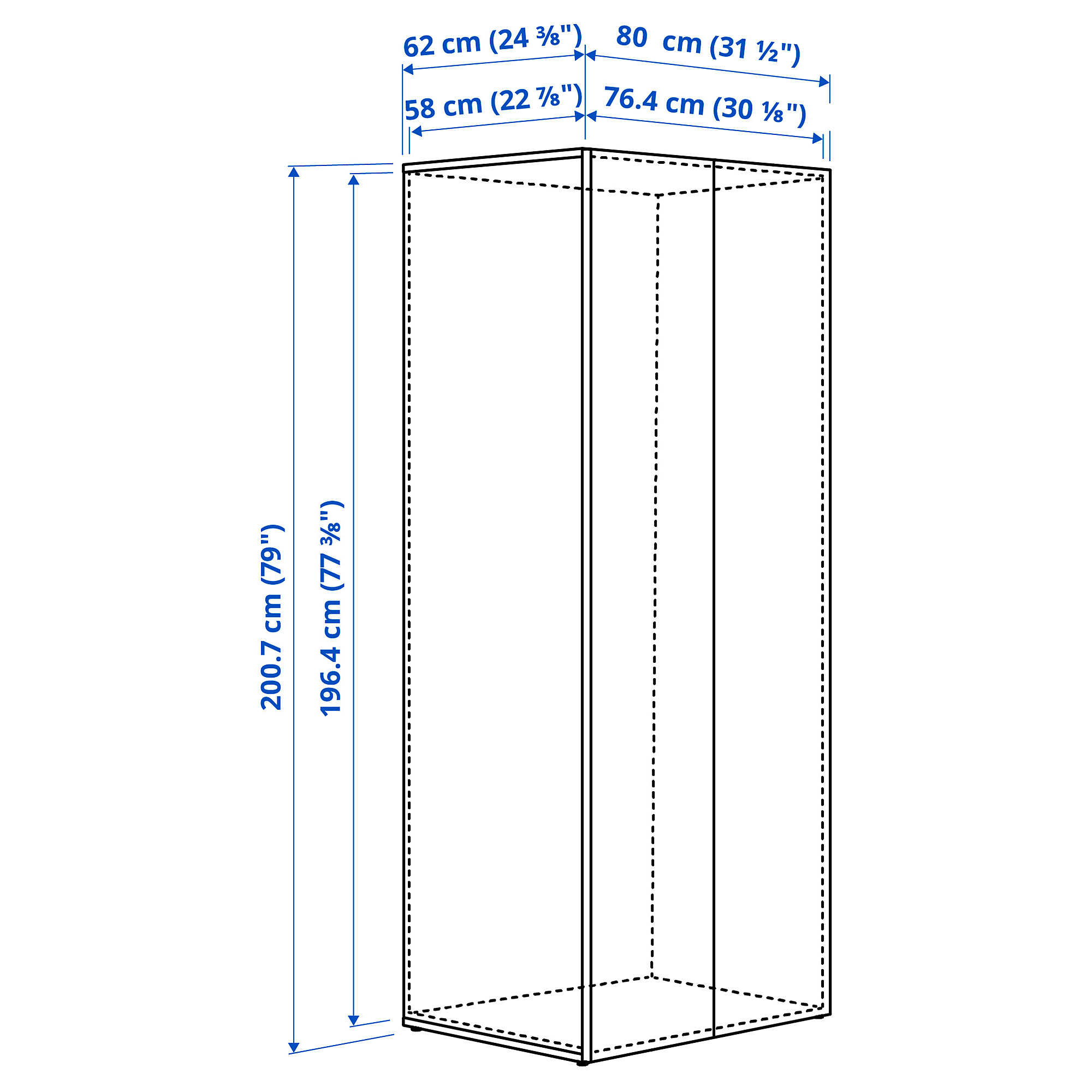LASTARE frame with doors