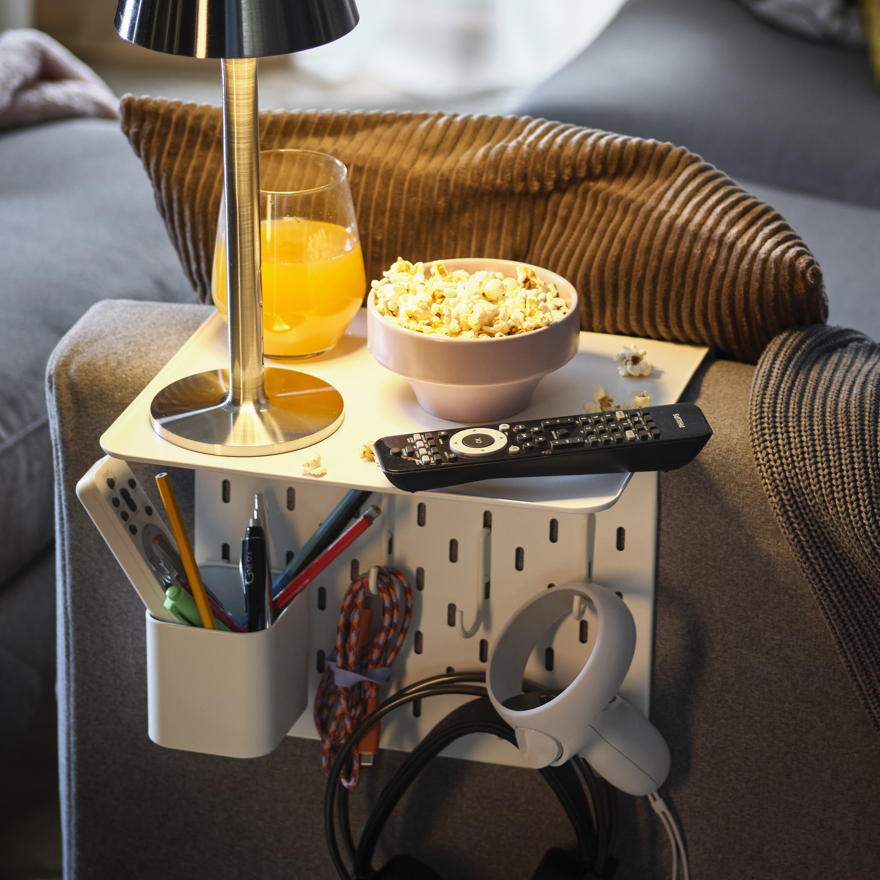 KRAMPHULT/SKÅDIS armrest tray with container
