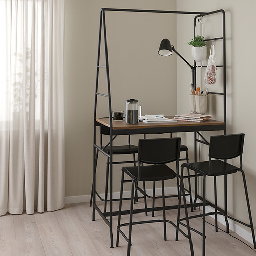 STIG/HÅVERUD table and 4 stools