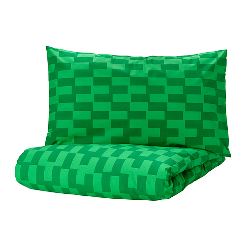 BLÅSKATA duvet cover and pillowcase