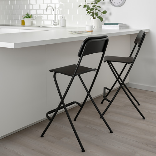 FRANKLIN bar stool with backrest, foldable