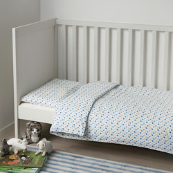 GULSPARV - 嬰兒被套連1個枕袋, 條紋/藍色 | IKEA 香港及澳門 - PE710108_S3