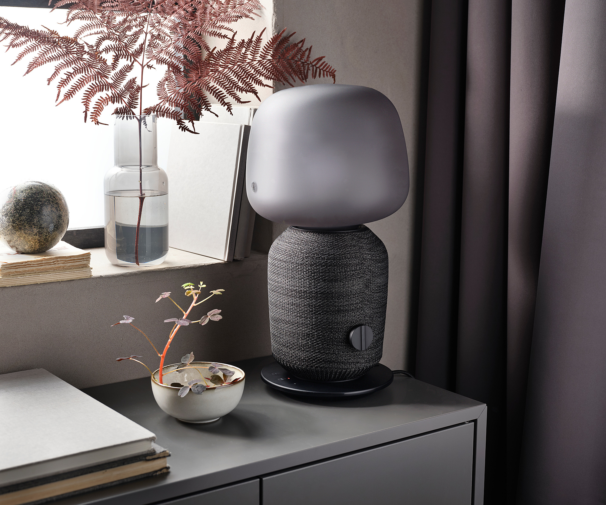 SYMFONISK table lamp with WiFi speaker, black IKEA Hong Kong and Macau