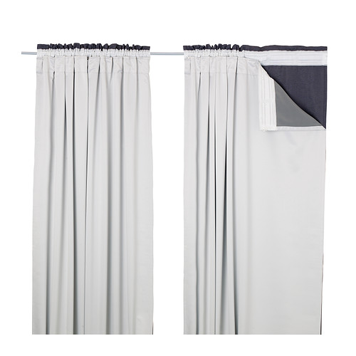 GLANSNÄVA curtain liners, 1 pair