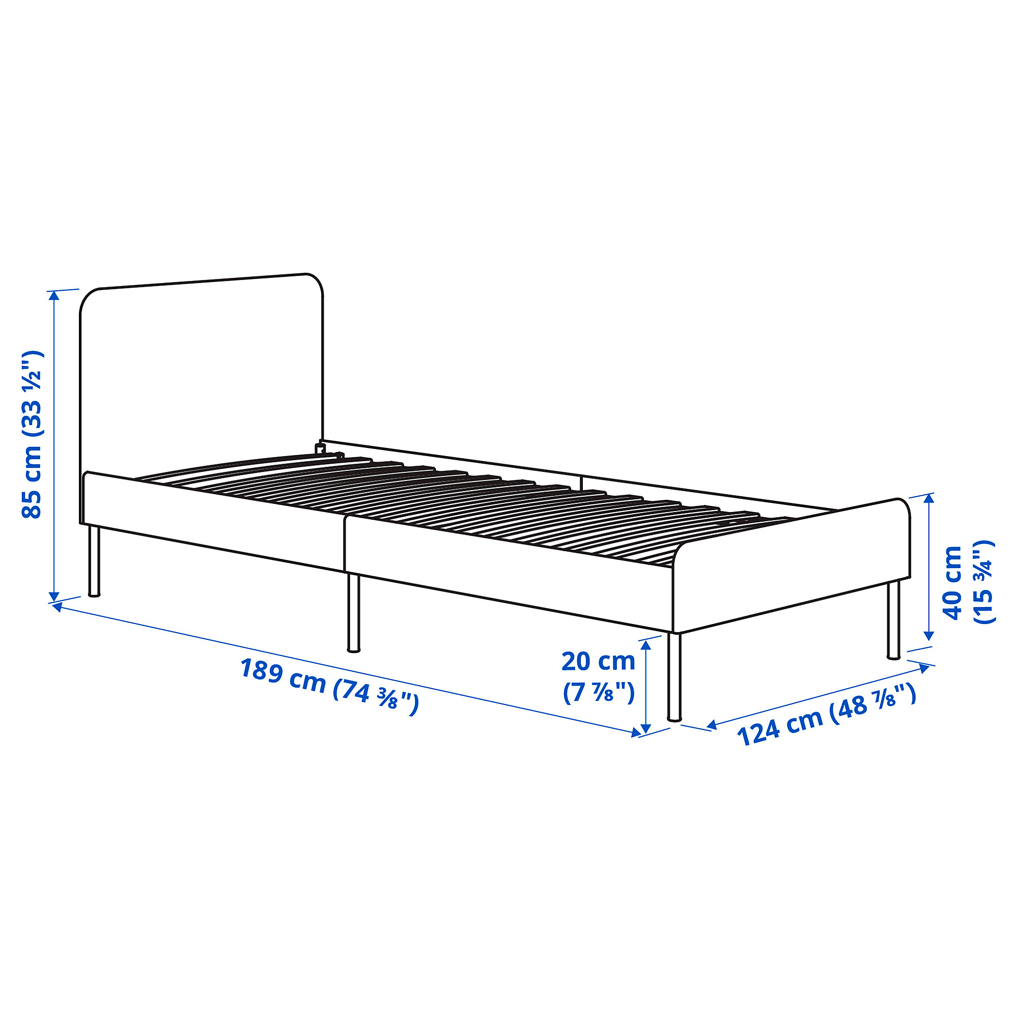 SLATTUM upholstered bed frame