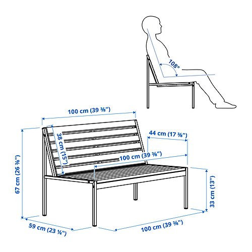 JOLPEN 戶外兩座位梳化