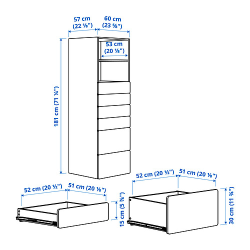 PLATSA/SMÅSTAD bookcase