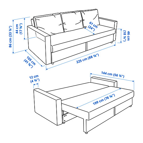 FRIHETEN 3-seat sofa-bed