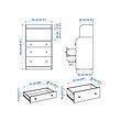 HAUGA chest of 3 drawers with shelf