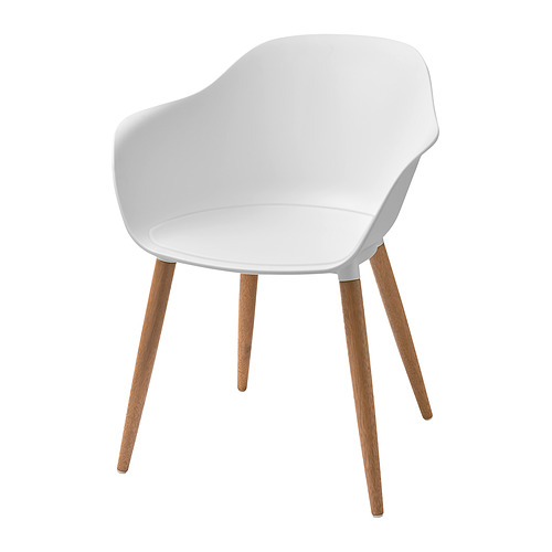 GRÖNSTA - chair with armrests, in/outdoor, white/light brown/wood | IKEA Hong Kong and Macau - E1032174_S4