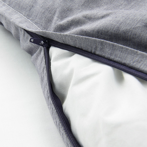 KOPPARBLAD duvet cover and 2 pillowcases, dark blue, 200x200/50x80 cm