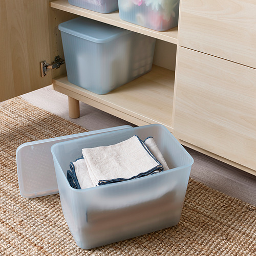 RYKTA storage box with lid