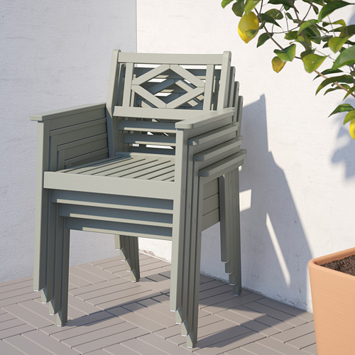 BONDHOLMEN chair with armrests, outdoor