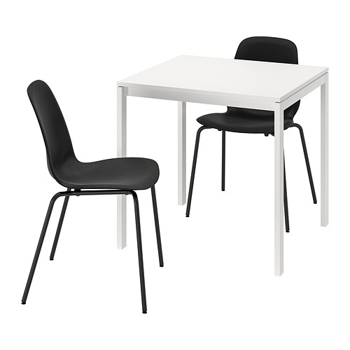 MELLTORP/LIDÅS table and 2 chairs